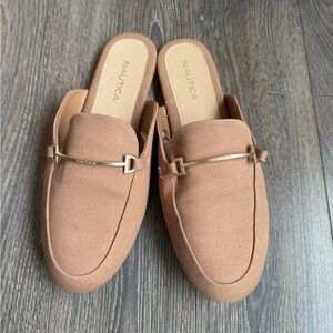 Nautica Beige Slip-On Mules